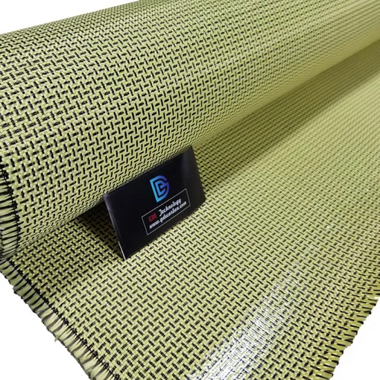 Tissu aramide en fibre de carbone jaune en fibre de carbone hybride le plus bas de la Chine avec le prix du fabricant