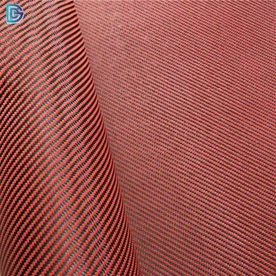 La Chine Usine Vente Chaude Rouge Noir Tissu Coloré Plaine Sergé Fibre De Carbone Aramide Utilisation De Tissu Pour Uav Rack